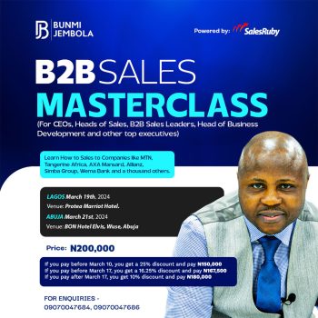 B2B Sales Masterclass - Bunmi Jembola